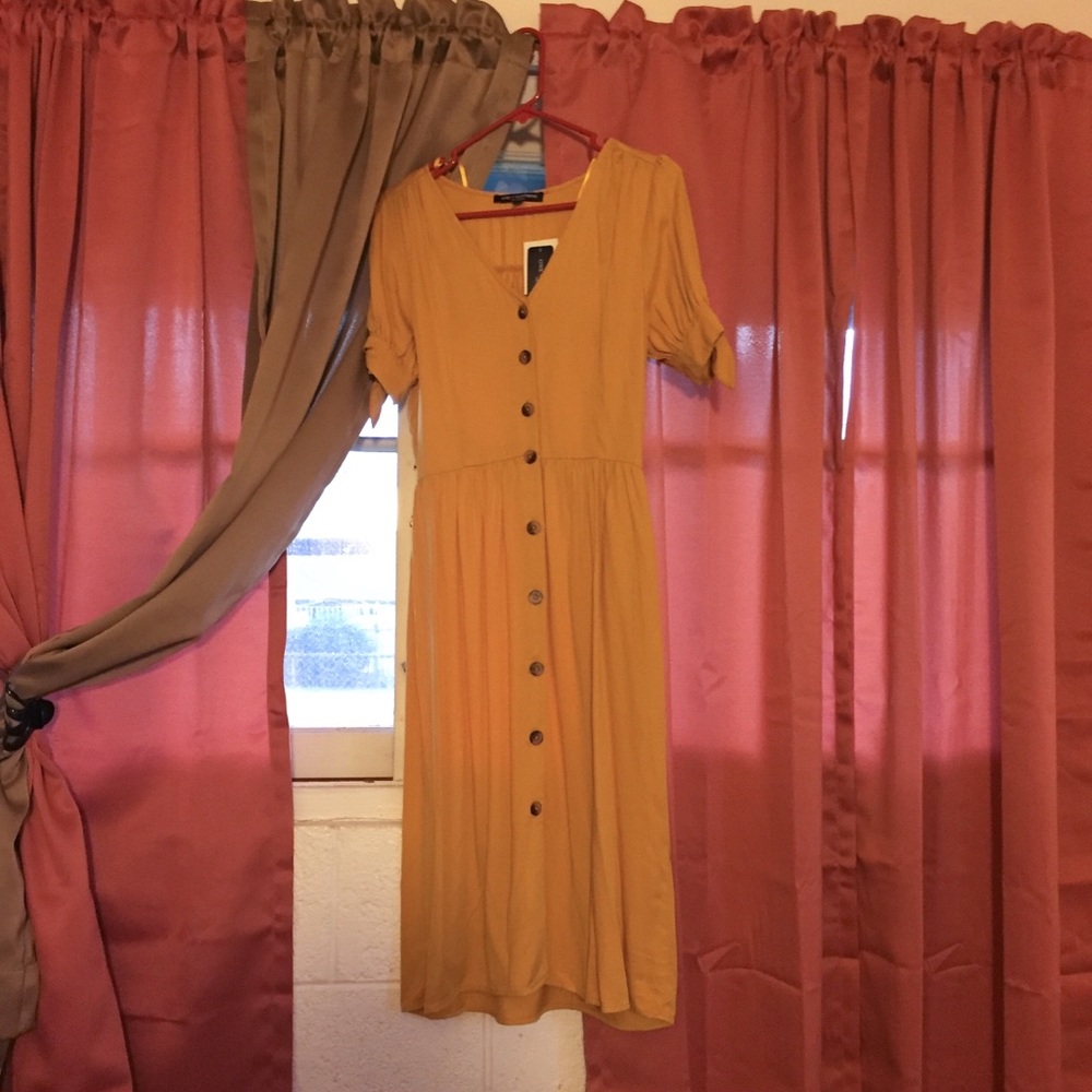 Mustard Yellow Midi/Maxi Dress